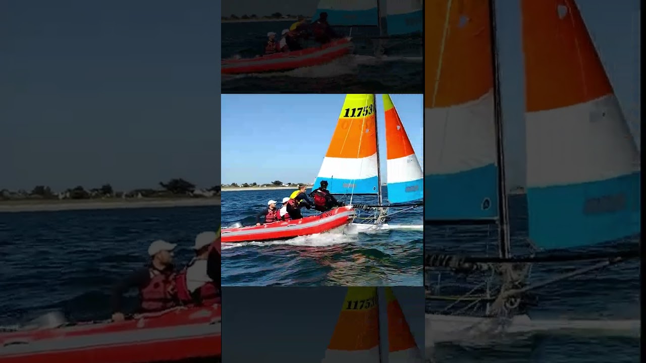 Cea mai extremă navigație pe care o veți vedea astăzi #shorts ` ##Sailboat #catamaran
