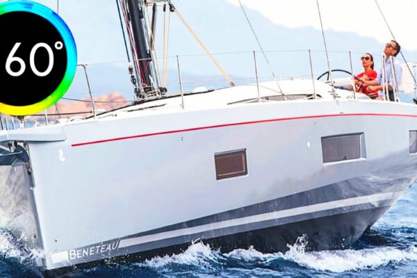 360 ° VR zi frumoasă pentru navigarea Mării Negre România Beneteau Oceanis 38 6K 3d Realitate virtuală HD 4K