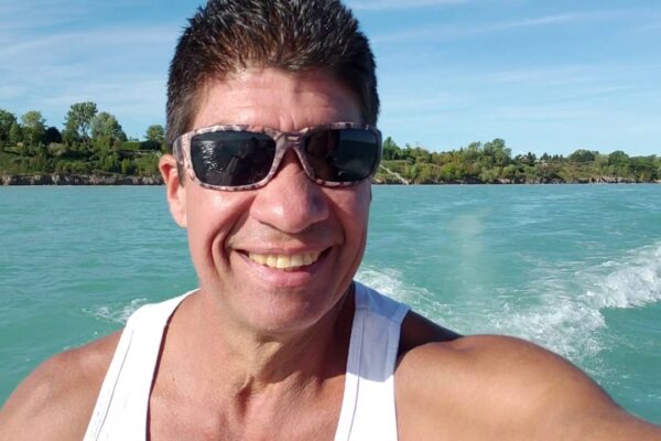 Plimbare cu barca în Lacul Huron, Sarnia, Ontario, Canada. 2019.