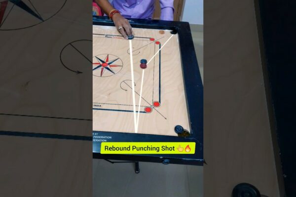 Carrom Rebound Punching Shot 👆🔥 #Shorts #CarromTrickShots #Carromking #Akscarrom