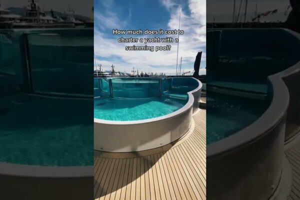 Ghiciți prețul Charter Yacht cu o piscină #SuperyachtLife #Shorts