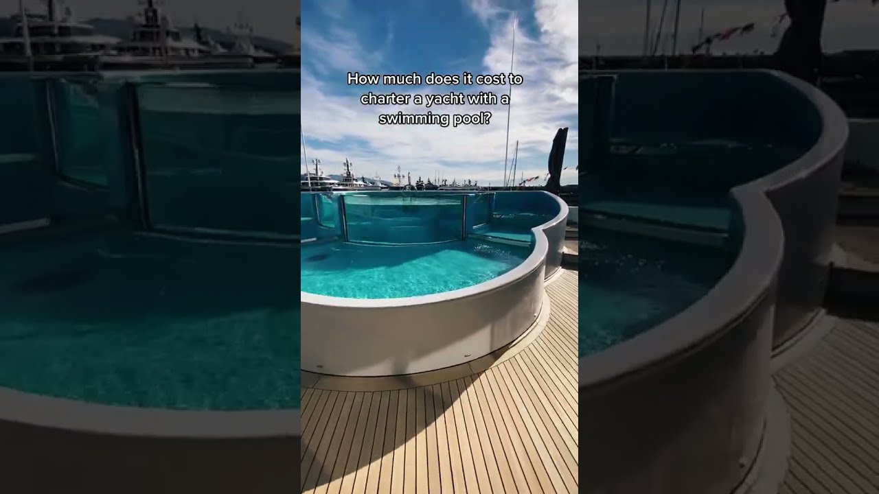 Ghiciți prețul Charter Yacht cu o piscină #SuperyachtLife #Shorts