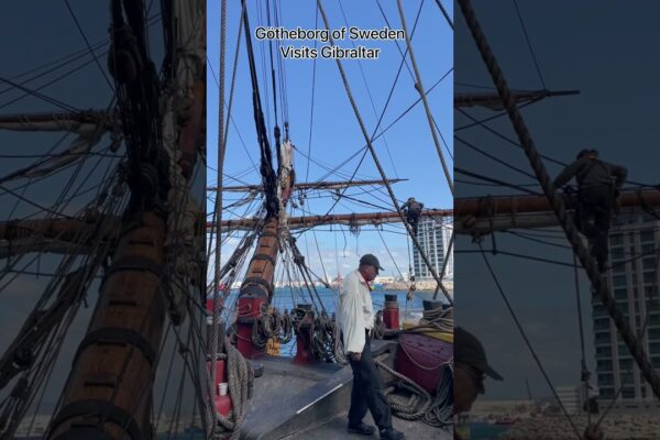 Cea mai mare navă de navigare din ocean din lemn din lume, vizitează Gibraltar