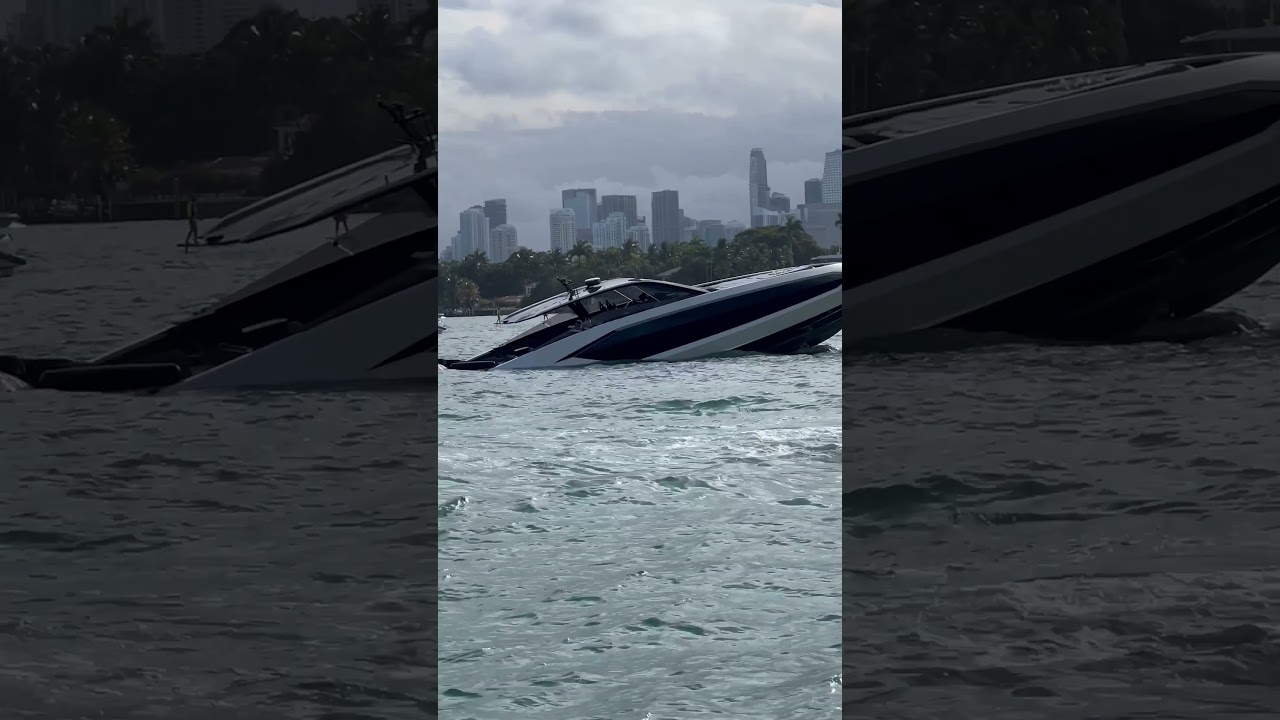 Yacht Lamborghini 4M $ se scufundă de pe Miami Beach, închinând 30 de plus influenți #Shorts