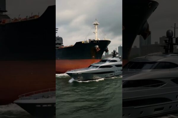 Cine va avea vina pentru acest accident, va costa mult să reparați Yacht🥵 #Crash #Sea #Ship
