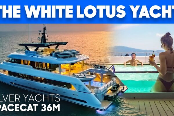 NEBUN! 😮 Piscina de 18ft pe o pisică de 118ft - Silver Yachts Spacecat 36M Tour & Review