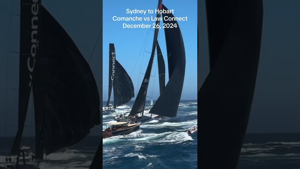Sydney to Hobart Race - Comanche vs Law Connect. 26 decembrie 2024 #australianAcing #sydneytohobart