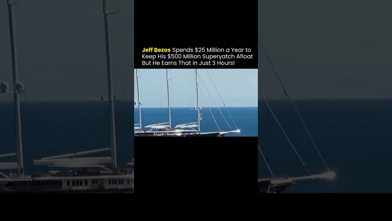 Yachtul de 500 de milioane de dolari al lui Jeff Bezos plătește pentru sine în 3 ore!