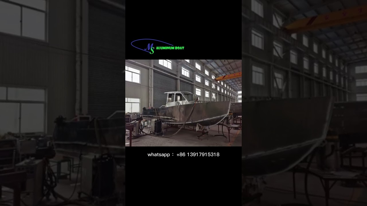 Fabricare profesională de aliajuri din aluminiu, barcă de pescuit de 7,6 metri, cu motor Yamaha de 150 CP