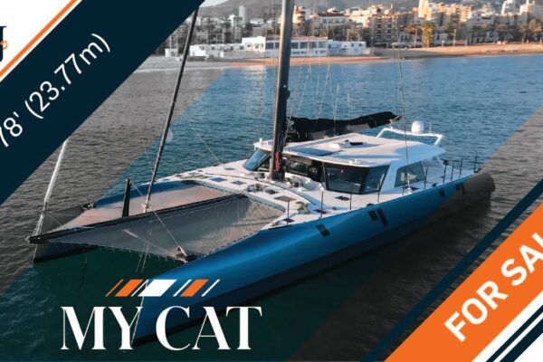 S/y My Cat Sailing Yacht de vânzare | 78 '(23,77m) Yacht pentru armă | N&J Yacht Tour
