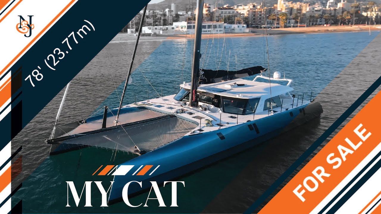 S/y My Cat Sailing Yacht de vânzare | 78 '(23,77m) Yacht pentru armă | N&J Yacht Tour