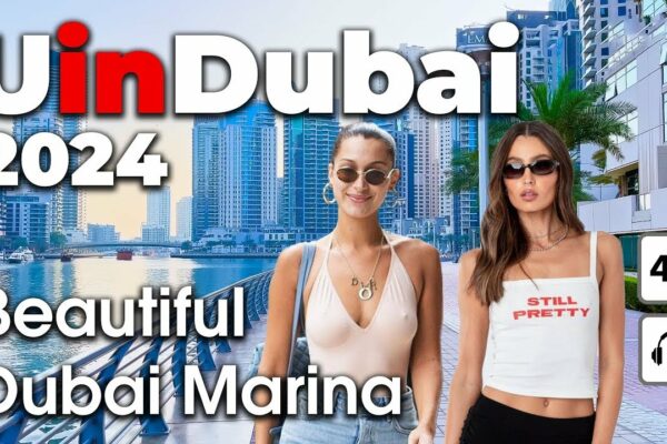 Dubai Live 24/7 🇦🇪 Beatiful Dubai Marina [ 4K ] Tur de mers pe jos