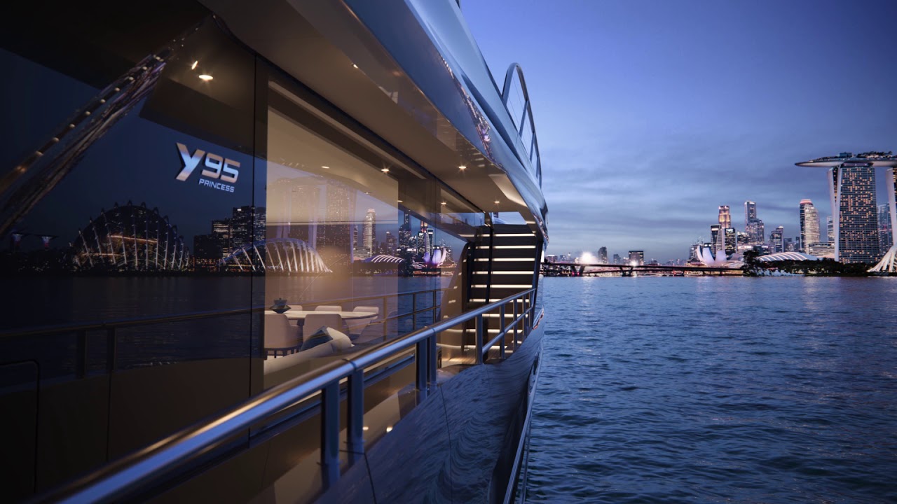 Prințesa Yachts Y95 Animation