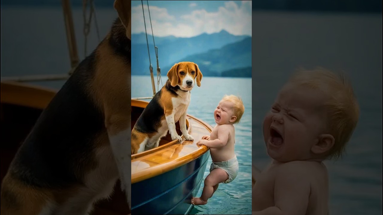Beagle observă copilul pe cale să cadă de pe un iaht - ceea ce urmează este incredibil