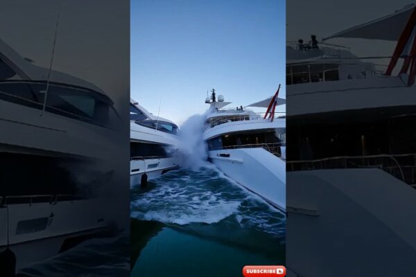 Coliziune șocantă: accident de iahturi de lux la Marina #luxuryyachtCollision, #MaritimeAccident