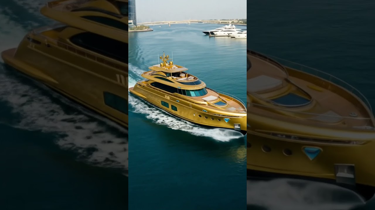 Yacht puternic de aur
