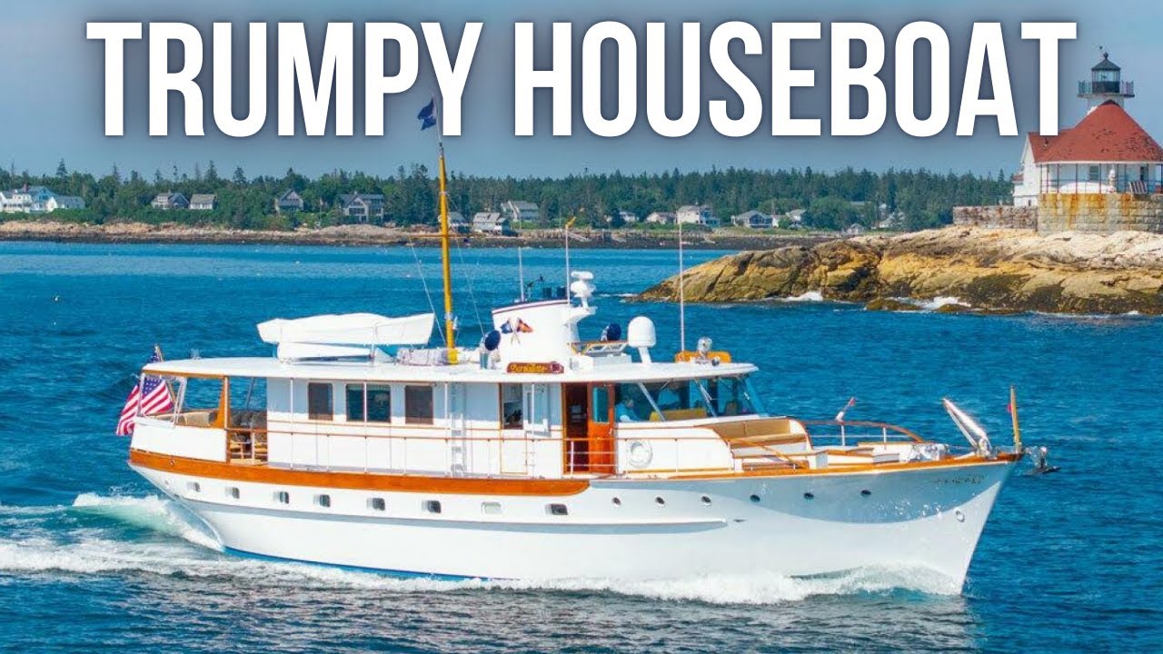 1958 71 'Trumpy Houseboat Yacht Tour | Vedeți în interiorul acestui iaht de lux clasic american de 2.500.000 USD