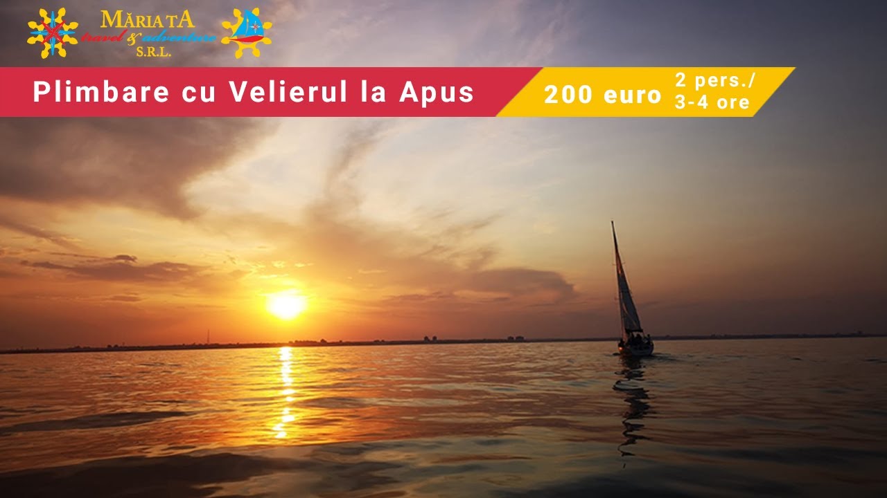 Plimbare cu velierul la apus