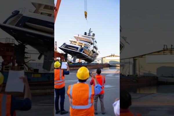 În timp ce era încărcat în port, un iaht a alunecat de pe cablu și s -a prăbușit în jos. Într -o secundă despărțită