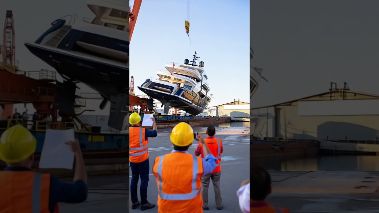 În timp ce era încărcat în port, un iaht a alunecat de pe cablu și s -a prăbușit în jos. Într -o secundă despărțită