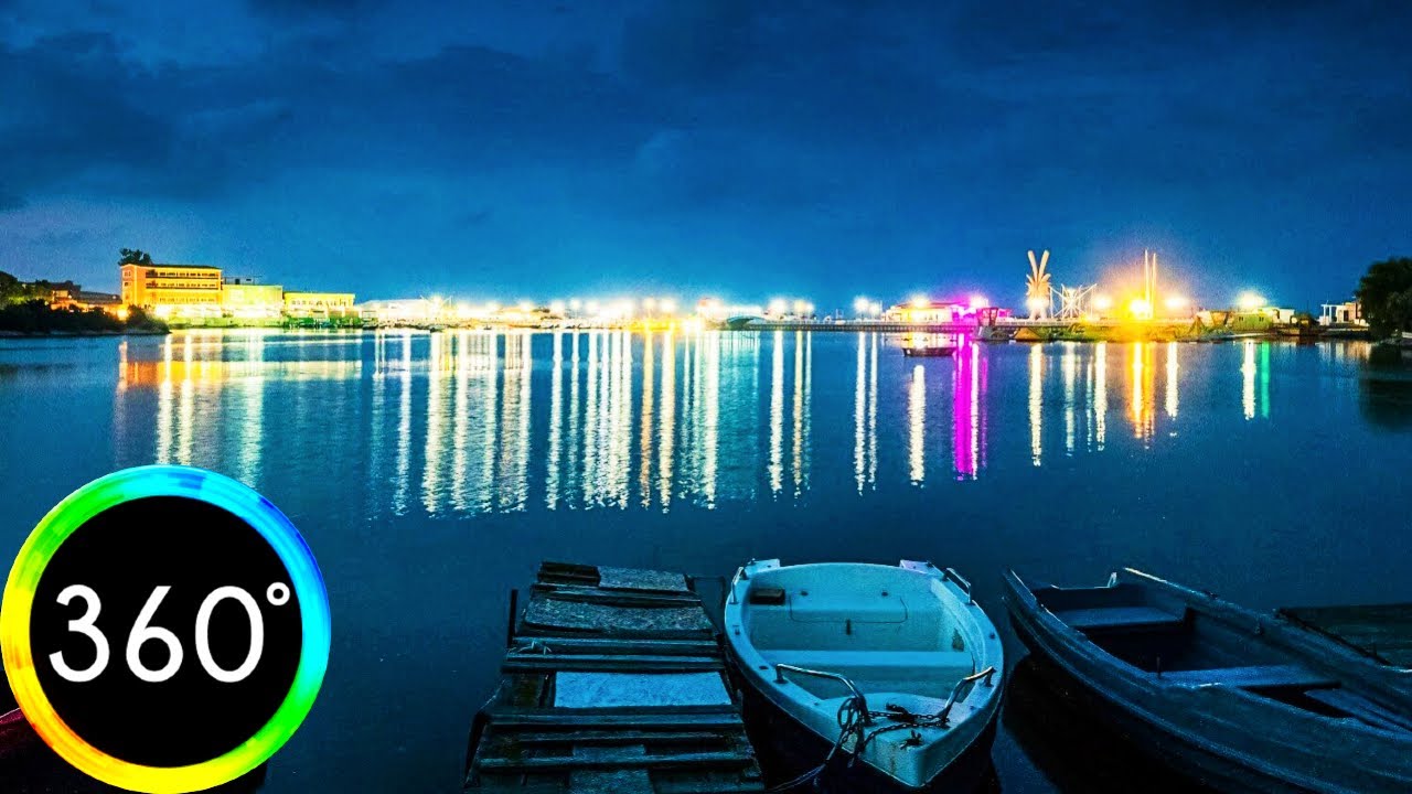360 ° Video Marina Limanu By Night Walk Tour Sail România Barcă de vacanță Beneteau Oceanis 38 Virtual 4K