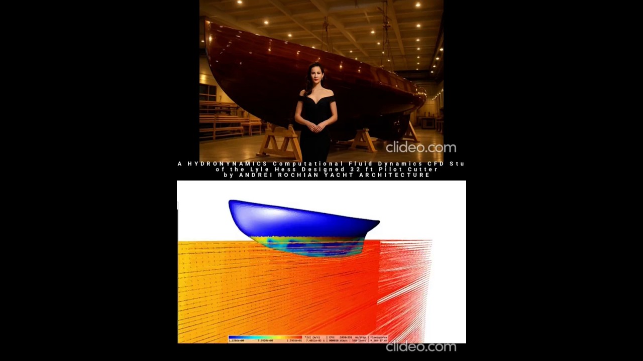 Hidrodinamica tăietorului de pilot Bristol Channel de 32ft proiectat Lyle Hess a construit Andrei Rochian