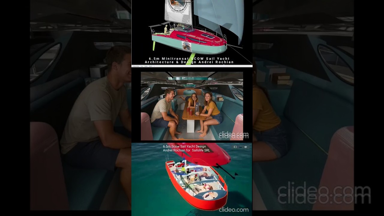 6,5m Minitransat Scow Sail Yacht Architecture & Design Andrei Rochian pentru Sailslife Bucurest