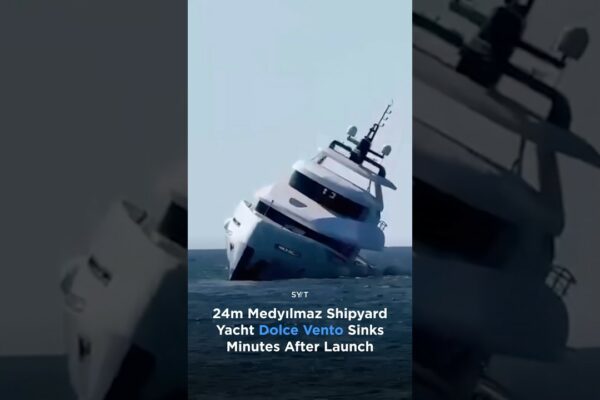 Yacht se scufundă imediat după lansare