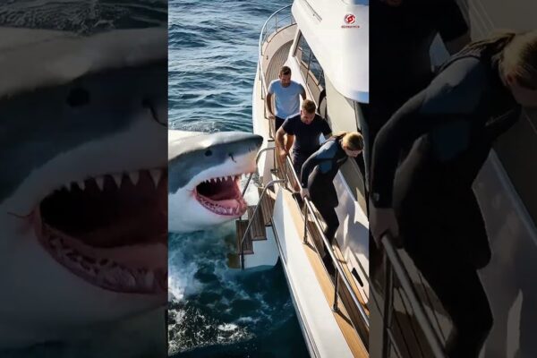 Giant Great White Shark atacă iahtul turistic în Sea Open!