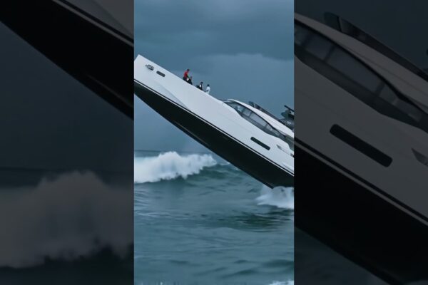Yacht de curse vs Giant Swell 🌊⛵ | Epic Nailing #Waves #yacht #Ocean