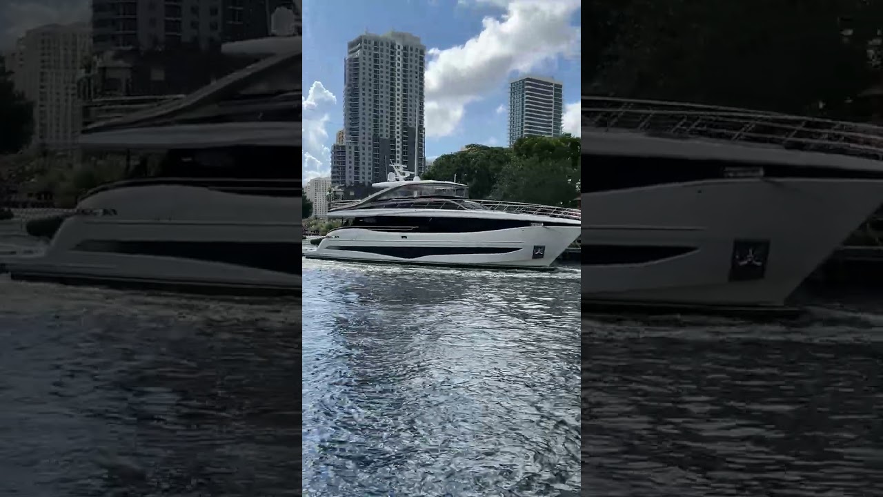 Prințesa Y95 Motor Yacht | Riverwalk Luxury și vedere de înaltă performanță la bord Flex-office