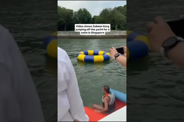 Videoclipul viral arată Zubeen Garg sărind de pe iaht pentru o înot în Singapore | Gplus
