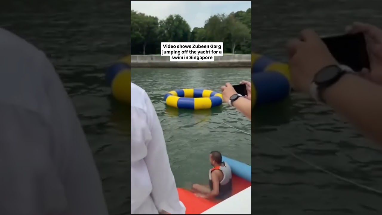 Videoclipul viral arată Zubeen Garg sărind de pe iaht pentru o înot în Singapore | Gplus
