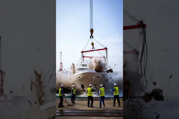 Muncitorii au renunțat la un iaht de lux în apă superficială - dezastru total