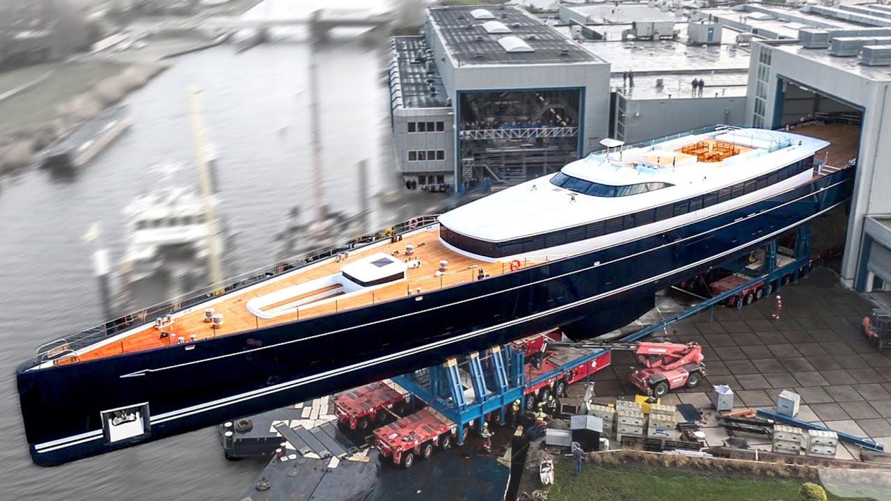 Așa se construiește 600.000.000.000 de dolari de mega iaht - doar câțiva miliardari americani pot cumpăra acest superyacht