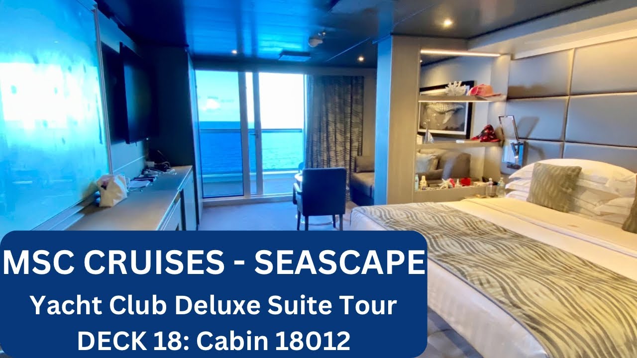 MSC Seascape Yacht Club Suite Deluxe 18012 Full Cabin Tour