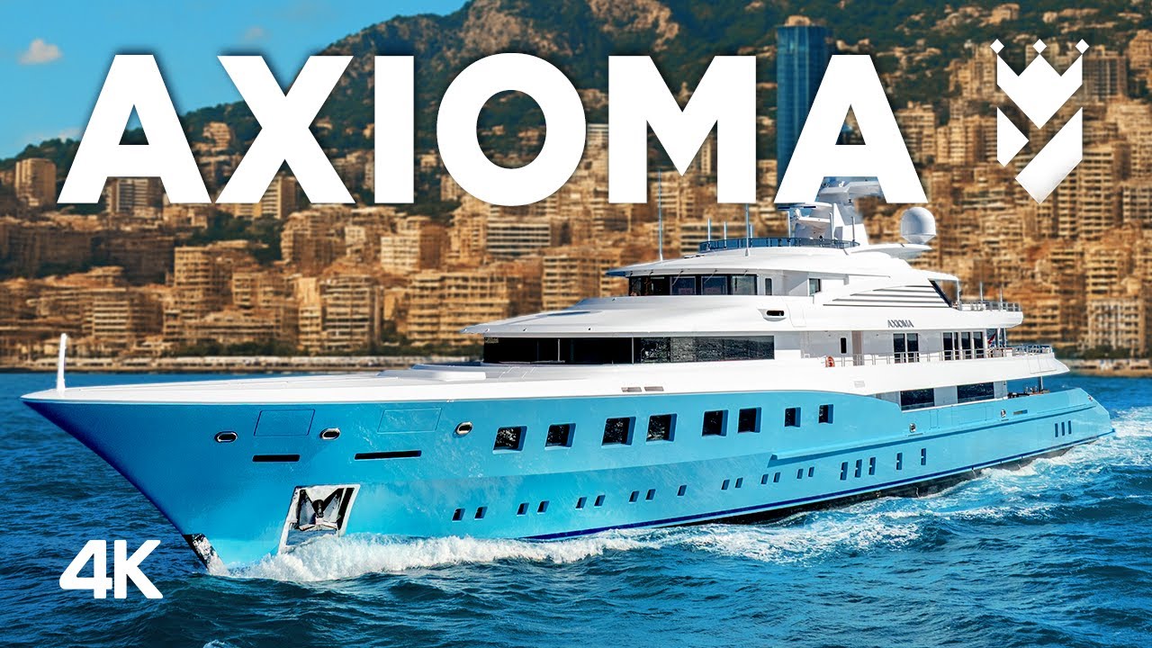 Axioma Superyacht Tour | 236ft complet complet cu atrium, piscină infinită și lift de cristal