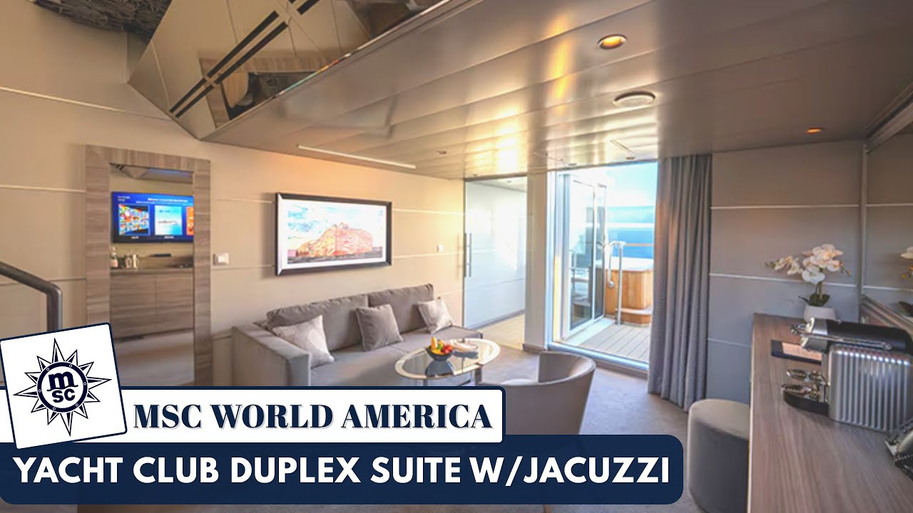 MSC World America | Yacht Club Duplex Suite cu Jacuzzi Walkthrough Tour | 2025 | 4k