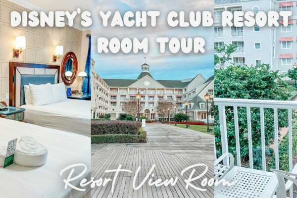 Disney's Yacht Club Resort View View Room Tour- Deluxe Room la Disney cu un balcon lângă Epcot