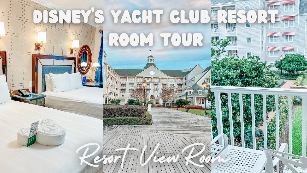 Disney's Yacht Club Resort View View Room Tour- Deluxe Room la Disney cu un balcon lângă Epcot