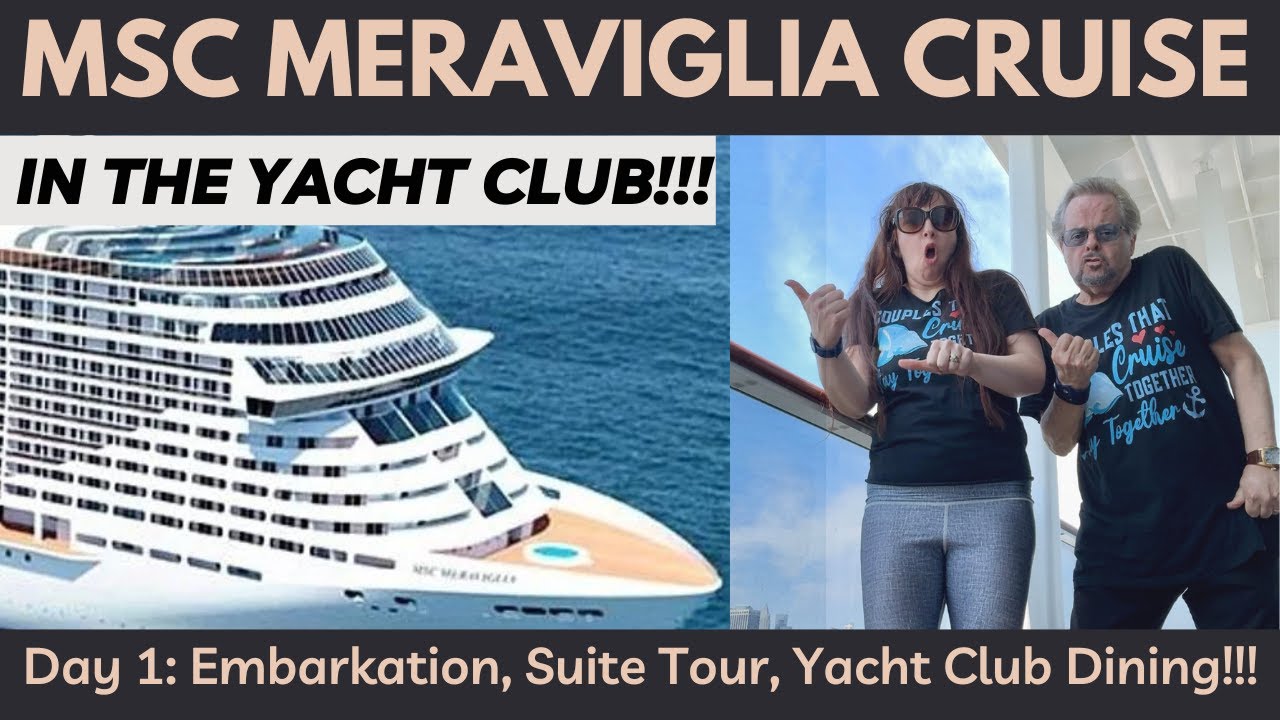 Croaziera MSC Meraviglia Yacht Club (Vlog Ziua 1) Imbarcare, Tur cu cabină cu balcon și suită Deluxe și mese!