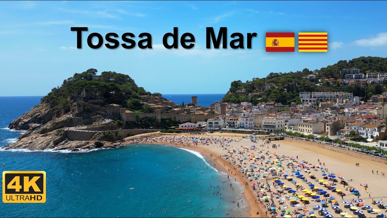 Tossa de Mar - Spania - Tur pe jos 4K Costa Brava și filmări cu drone #spain #tossademar #costabrava
