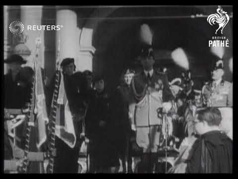 Regele Umberto al II-lea sărbătorește aniversarea nunții (1936)