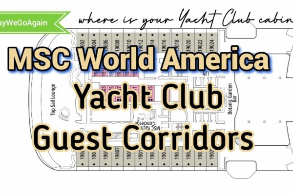Tur de mers pe jos MSC World America al coridoarelor pentru oaspeți Yacht Club
