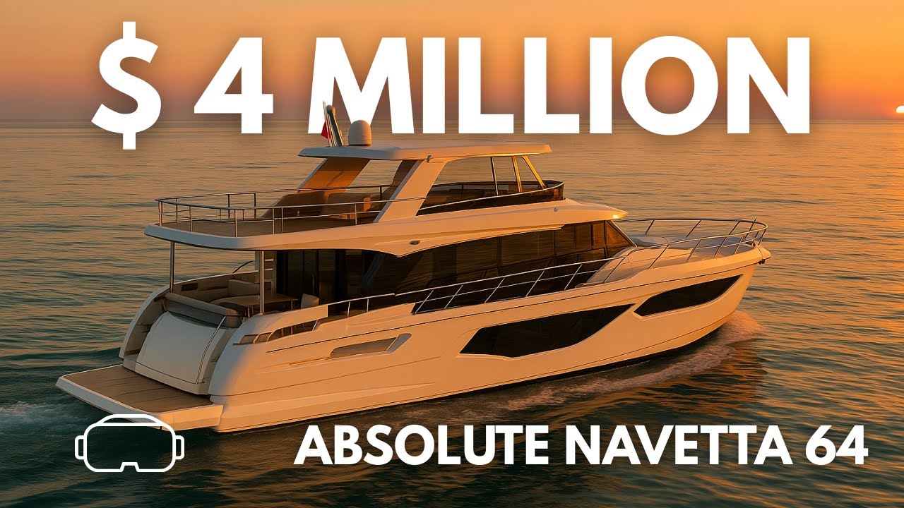 Urcă-te la bordul acestui iaht de lux de 4 milioane de dolari într-un uimitor 8K VR 180 | Turul Absolute Navetta 64