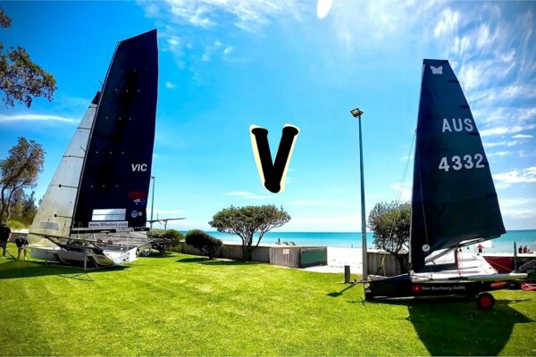 FOILING MOTH vs 18 FOOT SKIFF vs OLYMPIC IQ FOIL WINDSURFER-Care este MAI RAPID? Mach 2 EP8