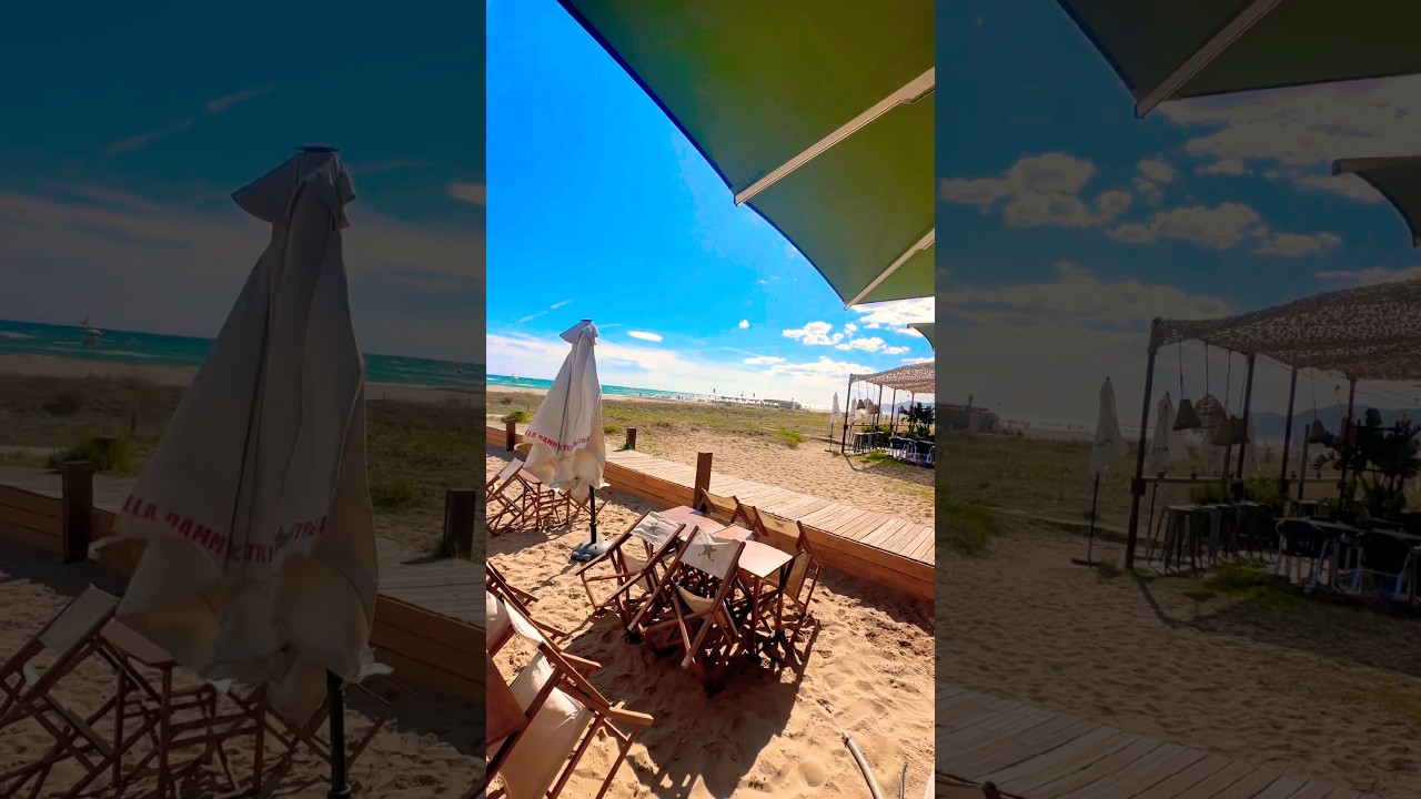 Plimbare pe plaja CASTELLDEFELLS DUPĂ CAZUL NOSTRU MSC YACHT CLUB WORLD EUROPA ÎN AUGUST