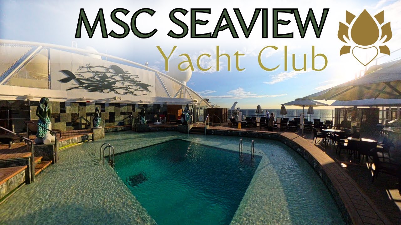 MSC Seaview Yacht Club | Plimbare liniștită completă prin zonele clubului de iaht