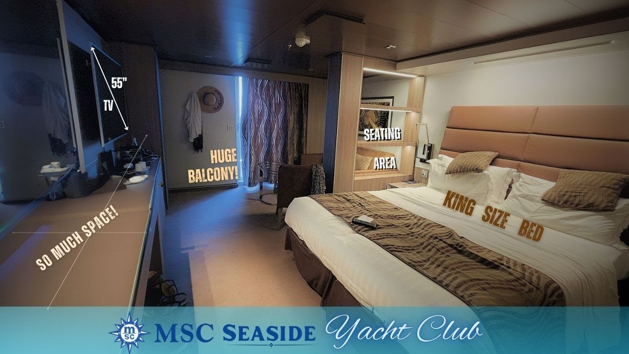 Tur al camerei MSC Seaside Yacht Club | Camera 18030 (Suită Deluxe cu balcon)