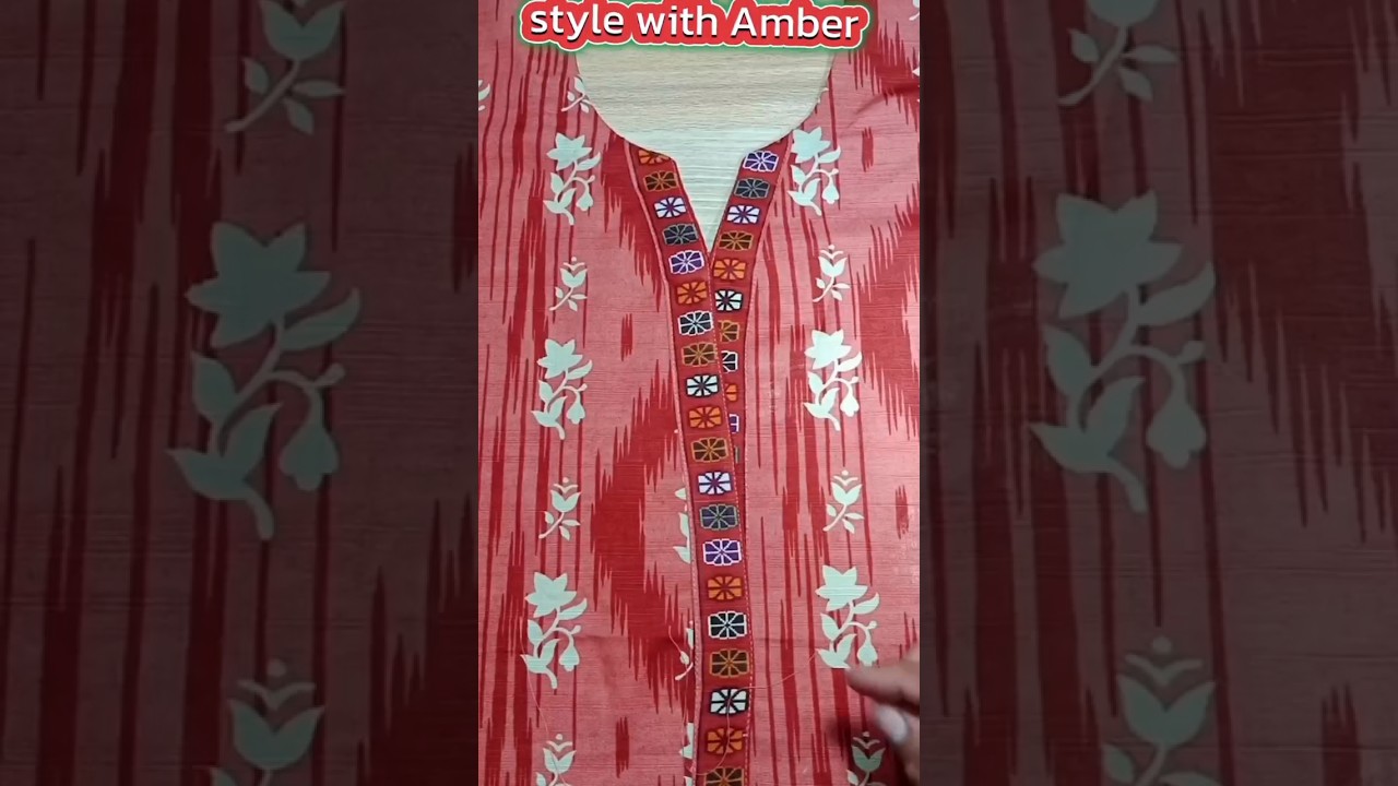 v cut Patti Wala gala frumos design simplu nick/ chenar cămașă Patti design #tendințe #viral